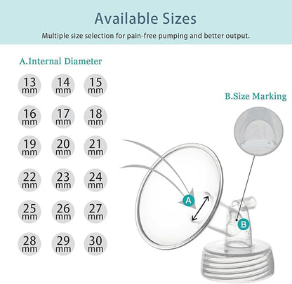 28mm Flange Compatible with Spectra S1 S2 9 Plus Synergy Gold Breastpump Replacement to Spectra Pump Parts and Flange; Not Original; Replaces Shield