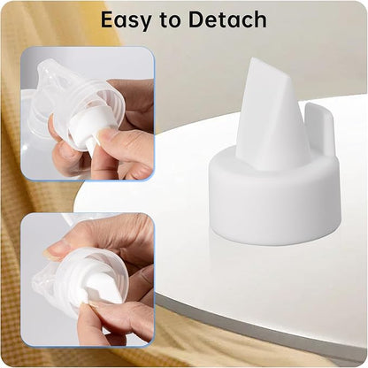 6 PCS Replacement Duckbill Valves Compatible with Medela Symphony Breast Pump, Silicone Pump Parts Accessories, BPA Free, White