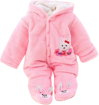Gaorui Newborn Baby Jumpsuit Outfit Hoody Coat Winter Infant Rompers Toddler Clothing Bodysuit