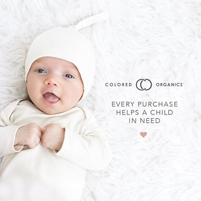 Colored Organics Baby Zip-Up Footed Sleeper with 2-Way Zipper - Newborn Organic Cotton Pajamas