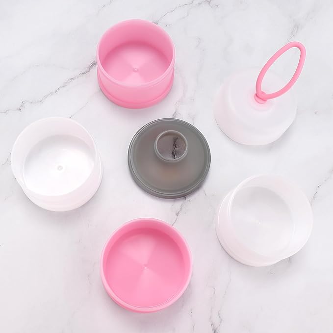 Accmor 2 Pack Baby Formula Dispenser On The Go, Stackable Formula Dispenser Formula Container to Go, Non-Spill Portable Milk Powder Kids Snack Storage Container, BPA Free