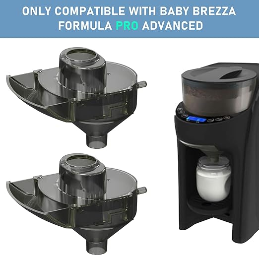 Baby Formula Dispenser Replacement Funnel Compatible with Baby Brezza Formula Pro Advanced and Pro Advanced WiFi Models ONLY, Replacement Funnel & Cover, NOT Fit Formula Pro MINI Mixer Machine, 2-Set