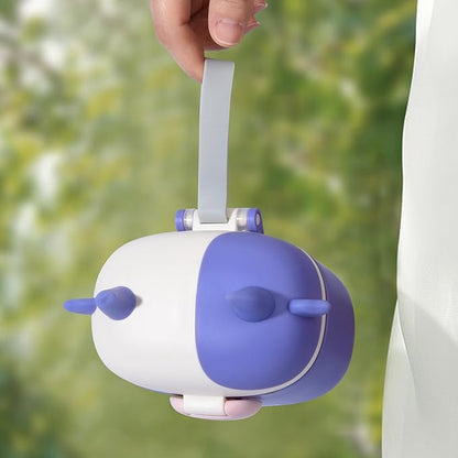 Bebamour Baby Formula Dispenser On The Go, Formula Container to Go, Formula Holder for Travel, Candy Fruit Snack Storage Container with Scoop and Leveller (Purple Cow)