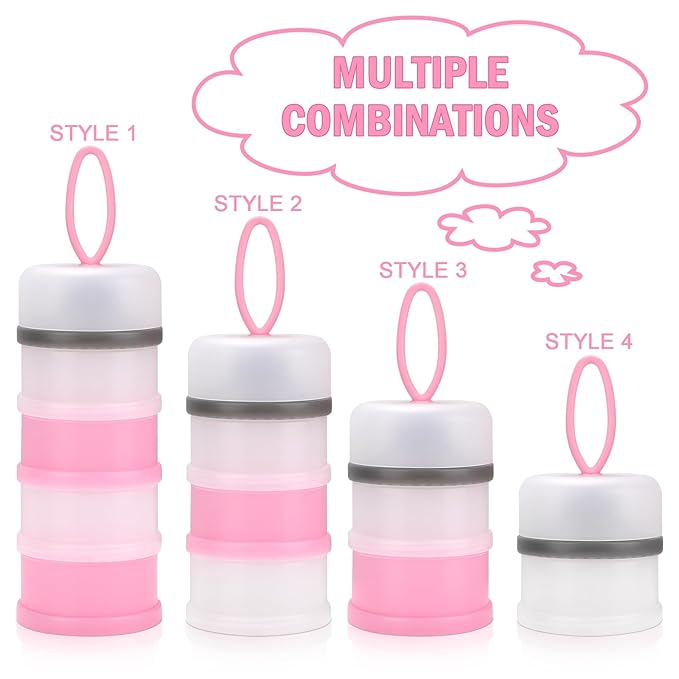 Accmor Baby Formula Dispenser On The Go, Stackable Formula Dispenser Formula Container to Go, Non-Spill Portable Milk Powder Kids Snack Storage Container, BPA Free
