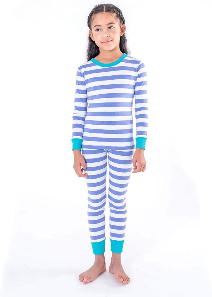 Mightly Boys and Girls' Pajamas | 100% Organic Cotton Soft, Elastic and Comfortable Footless Pajama Set for Toddlers & Kids