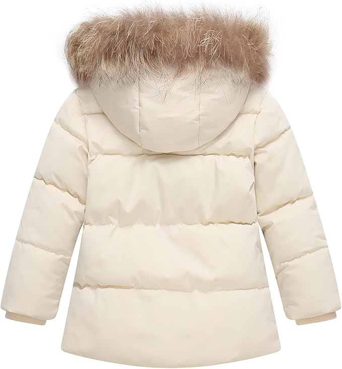Toddler Winter Coat Baby Jacket Snow Boy Hoodie Puffer Girl Fleece Clothes 1-5T
