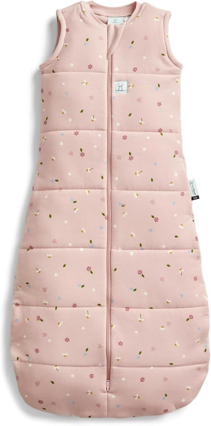 ergoPouch 1.0 Tog Jersey Sleeping Bag – Arms-Out Baby Sleep Sack, Ideal Transition from Swaddling, Slim Fit Keeps Baby Secure & Comfortable, Soft Breathable Fabric (3-12 Months, Daisies)