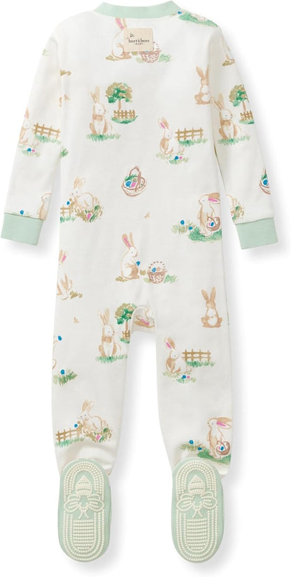 Burt's Bees Baby baby-boys Sleeper Pjs, 100% Organic Cotton, One-piece Footie, Zip Up Jumpsuit, Snug Fit Pajamas