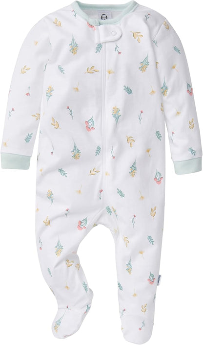 Gerber baby-girls 4 Pack Sleep N' Play Footie