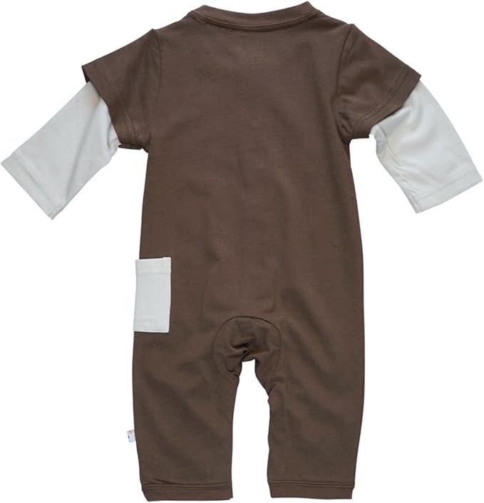 Babysoy Long Sleeve Baseball Style One Piece Coverall Romper