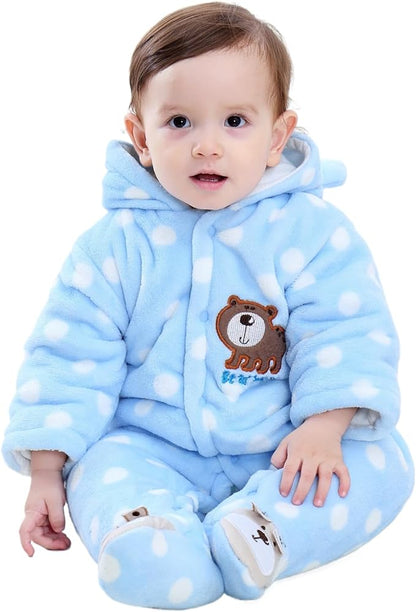 Gaorui Newborn Baby Jumpsuit Outfit Hoody Coat Winter Infant Rompers Toddler Clothing Bodysuit