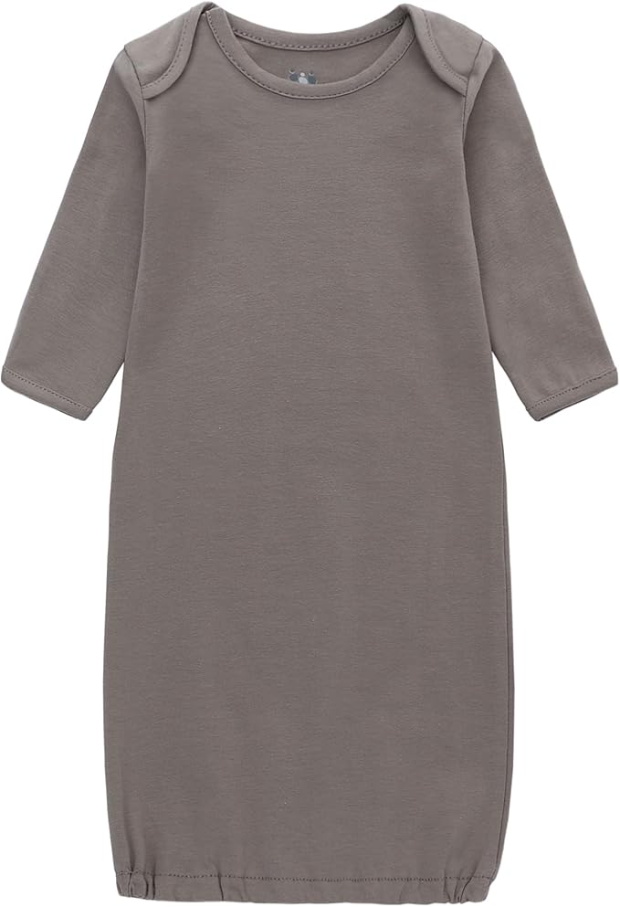 Baby Newborn Gown, 3 Packs Baby Sleeping Bag, Long Sleeve Sleep Sack, Cotton Cloths for Newborn Boys Girls 0-12 Months