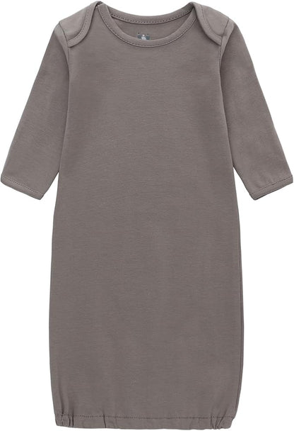 Baby Newborn Gown, 3 Packs Baby Sleeping Bag, Long Sleeve Sleep Sack, Cotton Cloths for Newborn Boys Girls 0-12 Months