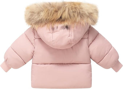 Toddler Winter Coat Baby Puffer Jacket Hoodie Snow Boy Thick Outerwear Clothes