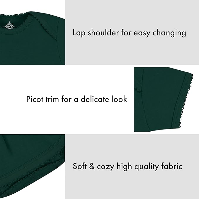 Creative Knitwear College Baby Picot Bodysuit Dress - Team Logo, Multiple Colors, for Baby Girls (0-24 Months)