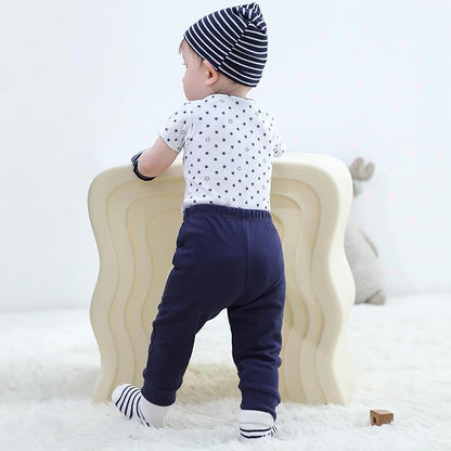 Baby Bodysuit and Pant Set 6-pcs Ribbed Soft Infant Boy Girl Clothes Outfits