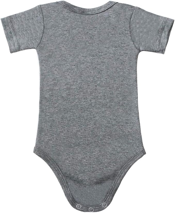 Baby Onsies 100% Cotton Short Sleeve Baby Bodysuits Solid Color Infant Bodysuits for Newborn Baby 3-Pack