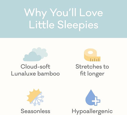 Little Sleepies Pajamas for Baby Boys & Girls, Viscose from Bamboo Baby Pajamas, Preemie & Newborn Sleepers, 2-Way Zipper PJs