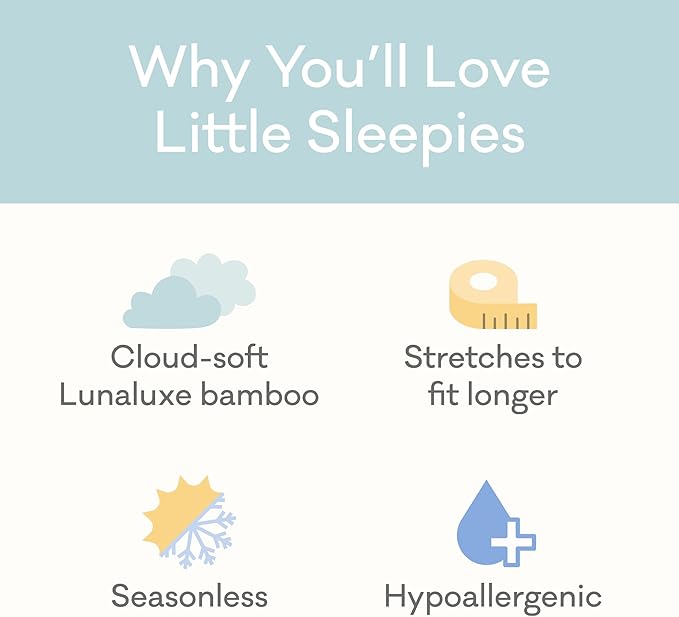 Little Sleepies Two-Piece Pajama Set for Boys & Girls, Soft Viscose from Bamboo Toddler Pajamas for Kids, Family Matching PJs