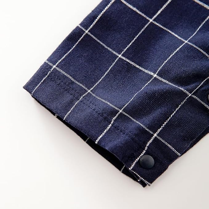 HUAANIUE Newborn Baby Boys Gentleman Romper One Piece Long Sleeve Bowtie Outfit Formal Wear Tuxedo Suit