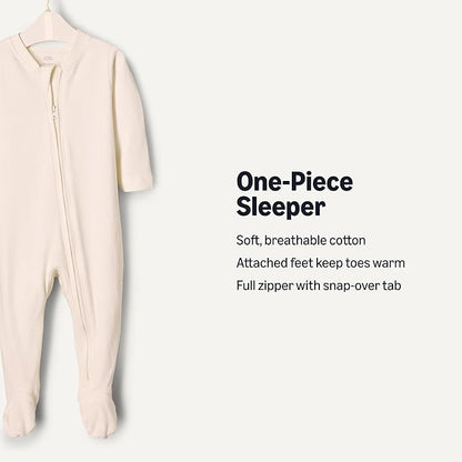 Amazon Essentials x Sofia Grainge Unisex Babies' Cotton Footed Sleep and Play Bodysuit, Pack of 2