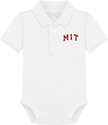 Creative Knitwear College Baby Polo Bodysuit Solid - Team Logo, Multiple Colors, for Boys & Girls (0-12 Months)