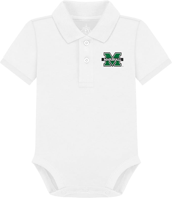 Creative Knitwear College Baby Polo Bodysuit Solid - Team Logo, Multiple Colors, for Boys & Girls (0-12 Months)