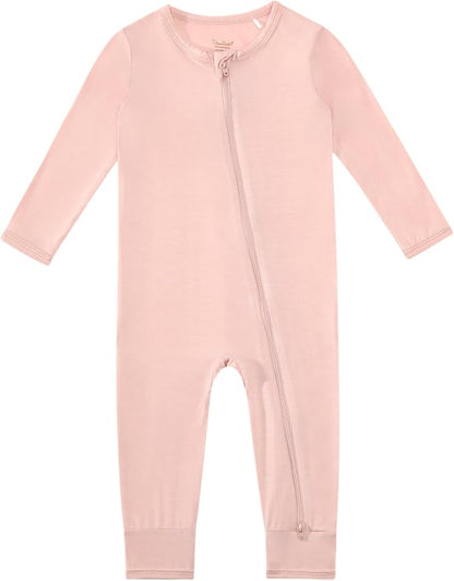 Baby Boys Girls Romper-Viscose Made from Bamboo, Long Sleeve Jumpsuits Soft Footless Rompers, Unisex