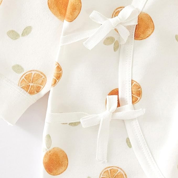 100% Organic Cotton Soft 0-6 Months Unisex Footless Newborn Baby Sleepers Pajamas Romper Boys Girls Long Sleeve