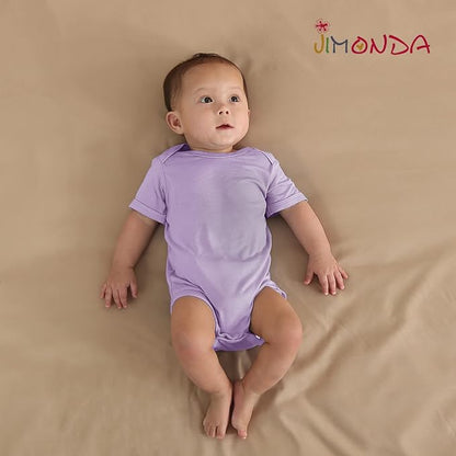 Jimonda Baby Bodysuits Rayon from Bamboo Short Sleeve Baby Boys Girls Rompers Soft Outfits Newborn Clothes