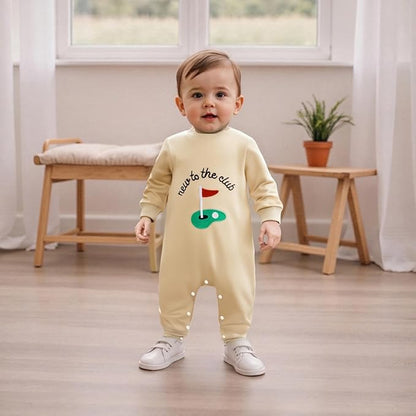 Newborn Baby Boy Fall Outfit Romper Golf Court Embroidery Long Sleeve Onesie Jumpsuit Bodysuit Cute Infant Clothes