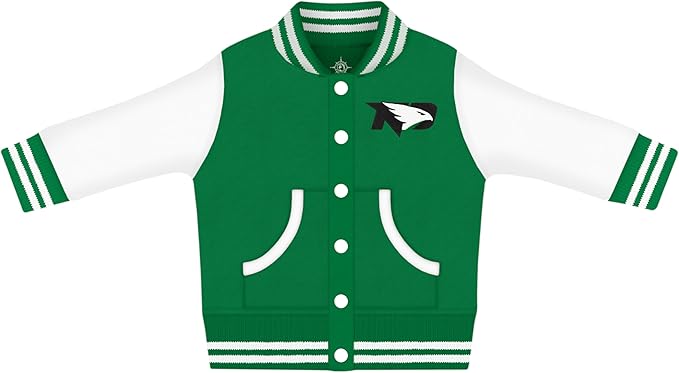 Creative Knitwear College Baby Varsity Jacket Lightweight - Team Logo, Multiple Colors, Unisex, (0 Months - 4T)