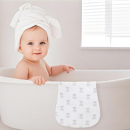 Baby Burp Cloths & Baby Bibs 2-in-1 Design Large Size 3 Layers Thicken Cotton Super Absorbent and Soft Baby Spit Up Burping Rags Baby Burp Cloth Set for Boys and Girls Solid 12 Pack