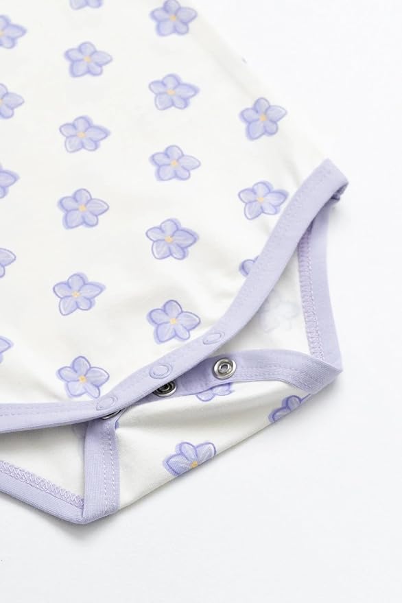 MONICA + ANDY Short Sleeve Jack & Jill Bodysuit, 100% Organic Baby Clothes for Girls & Boys, Newborn, Infant & Preemie Sizes