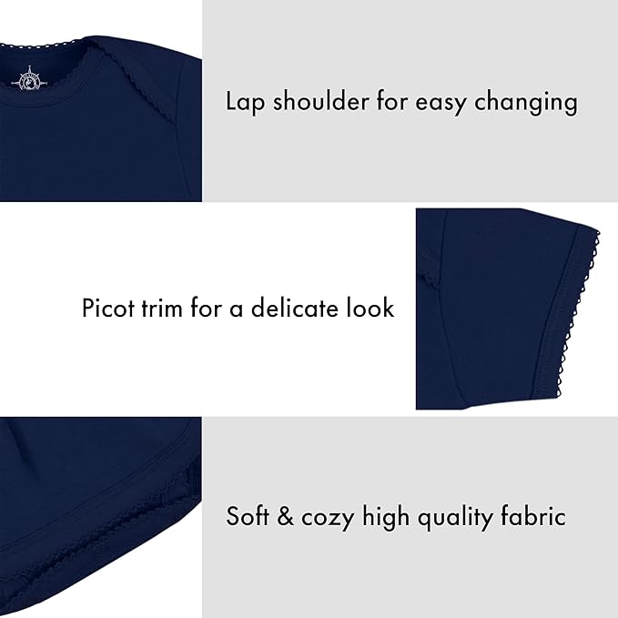 Creative Knitwear College Baby Picot Bodysuit Dress - Team Logo, Multiple Colors, for Baby Girls (0-24 Months)