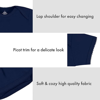 Creative Knitwear College Baby Picot Bodysuit Dress - Team Logo, Multiple Colors, for Baby Girls (0-24 Months)