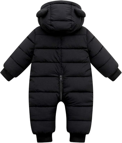 Happy Cherry Baby Snowsuit Winter Coat Warm Hoodie Romper Puffer Jacket