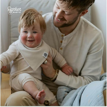 Parker Baby Bandana Drool Bibs 8 Pack Baby Bibs for Boys, Girls, Unisex - Soft & Stylish Teething Bibs for Babies