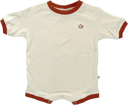 Geneve Oversized Brushed Jersey Romper - Angel Wing Embroidery - Cozy