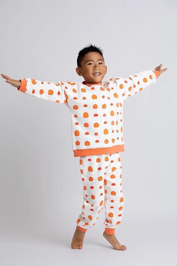 monica + andy Sporty Sweatsuit, 100% Organic Cotton Clothes for Boys & Girls, Outfit Sizes For Kids, Toddler & Infant