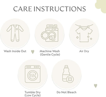 Bamboo Little Soft Baby Footie Pajamas, Baby Clothes, Newborn Sleepers, 95% Viscose and 5% Spandex, 0-24 Months