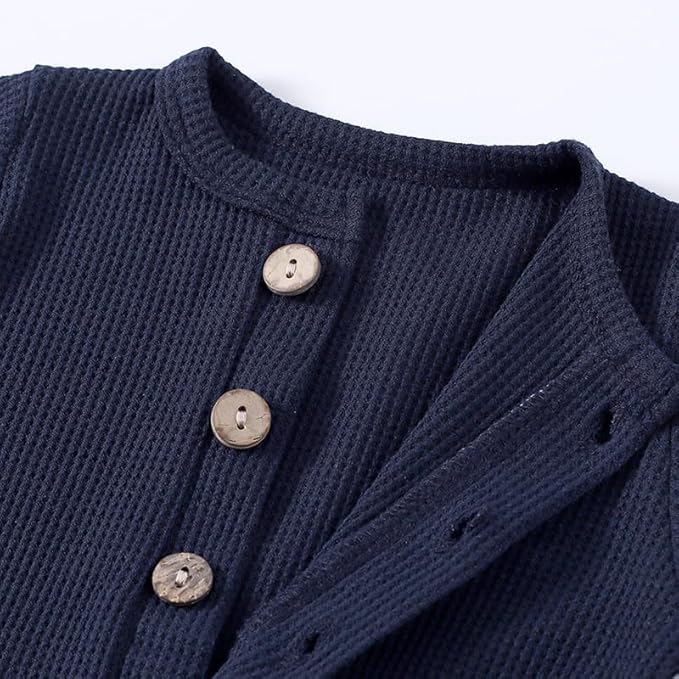 Baby Boys Girls 2 Pack Solid Romper Ribbed Long Sleeve One-Piece Knit Cotton Jumpsuit Outfits Clothes