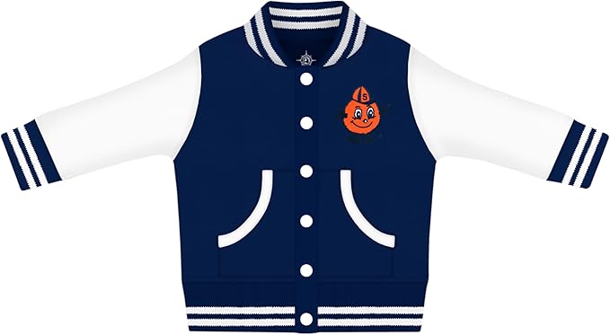 Creative Knitwear College Baby Varsity Jacket Lightweight - Team Logo, Multiple Colors, Unisex, (0 Months - 4T)