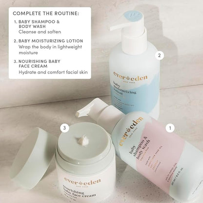 Evereden Nourishing Baby Face Cream 1.7 oz. | Non-Toxic and Fragrance-Free Face Lotion | Rich, Non-Greasy Baby Moisturizing Cream | Face Moisturizer with Clean Ingredients
