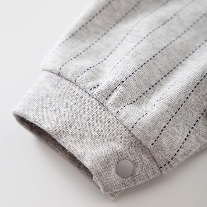 HUAANIUE Newborn Baby Boys Gentleman Romper One Piece Long Sleeve Bowtie Outfit Formal Wear Tuxedo Suit