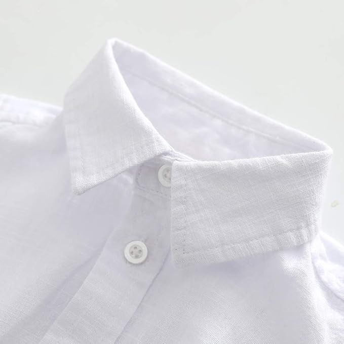 MOMOLAND Infant Baby Boys Woven Button Up Bodysuit Shirt With Bow Tie