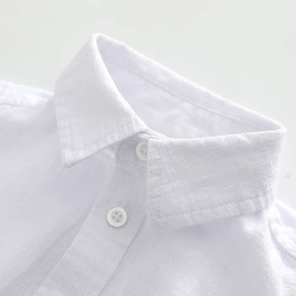 MOMOLAND Infant Baby Boys Woven Button Up Bodysuit Shirt With Bow Tie