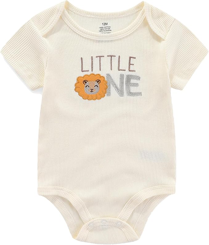 Unisex Baby Cotton Bodysuits 4-pack Short Sleeve Newborn Clothes