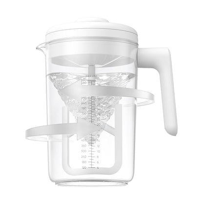 Electric Formula Pitcher, 36 oz Baby Formula Mixing Pitcher, Automatic Baby Formula Mixer, Bidirectional Stirring Breastmilk Pitcher, Locking Lid Smooth Formula Maker Milk Storage for Fridge（White)