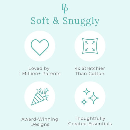 Posh Peanut Convertible Baby Sleepers - Girls Footless Baby Pajamas with 2 Way Zipper for Easy Diaper Changes